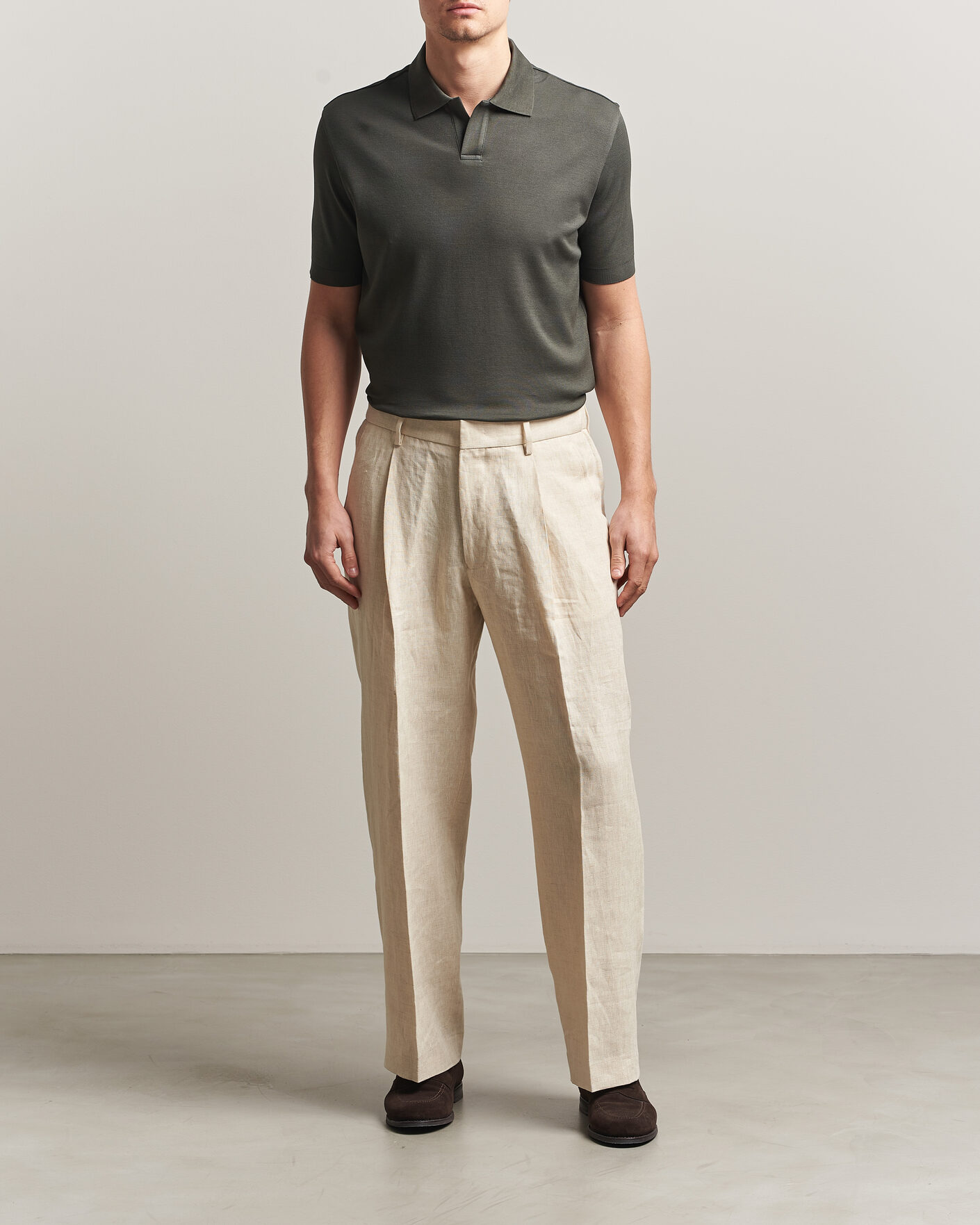 Men | Polo Shirts | Altea | Jersey Piquet Polo Dark Green