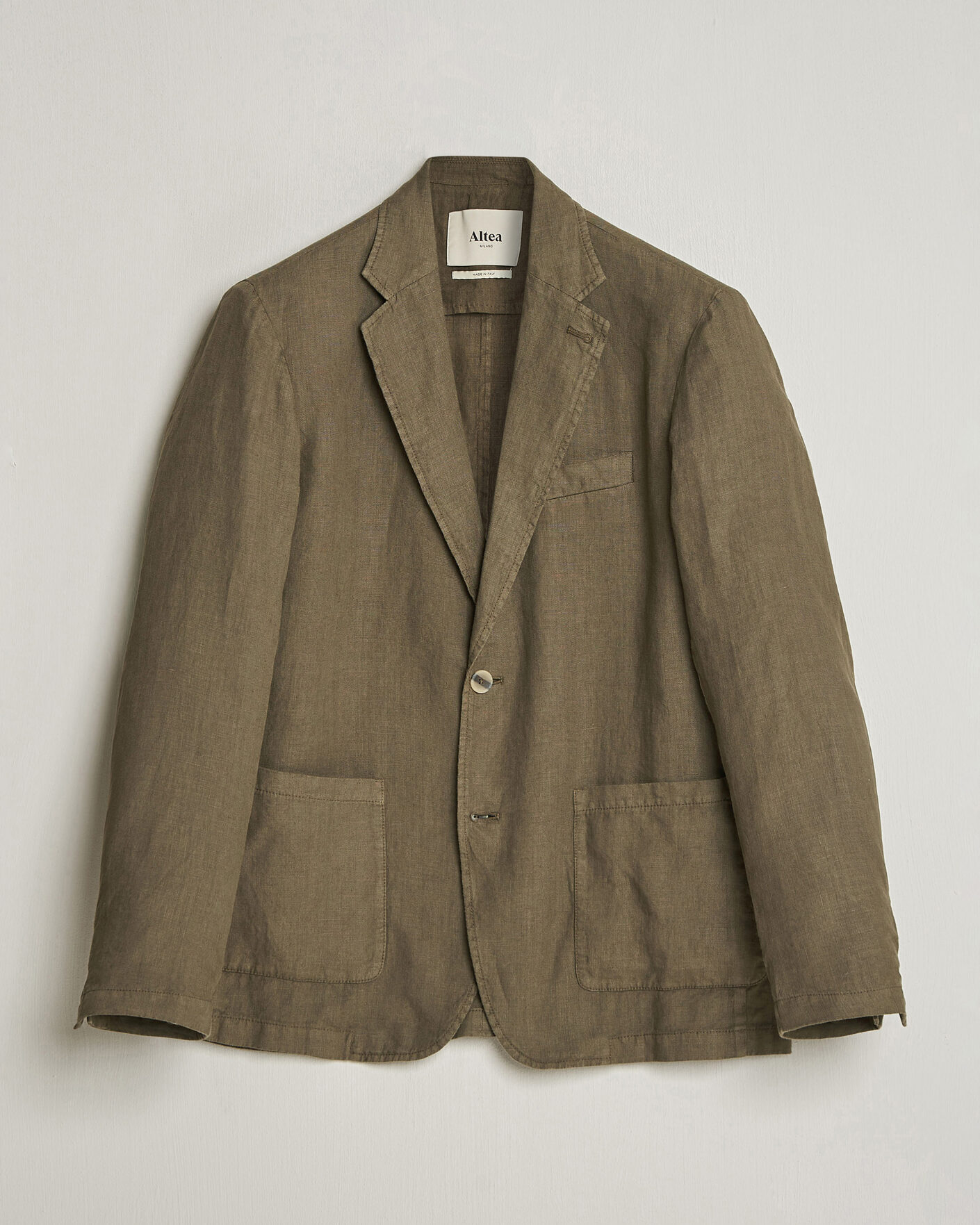 Men | Blazers | Altea | Linen Blazer Military