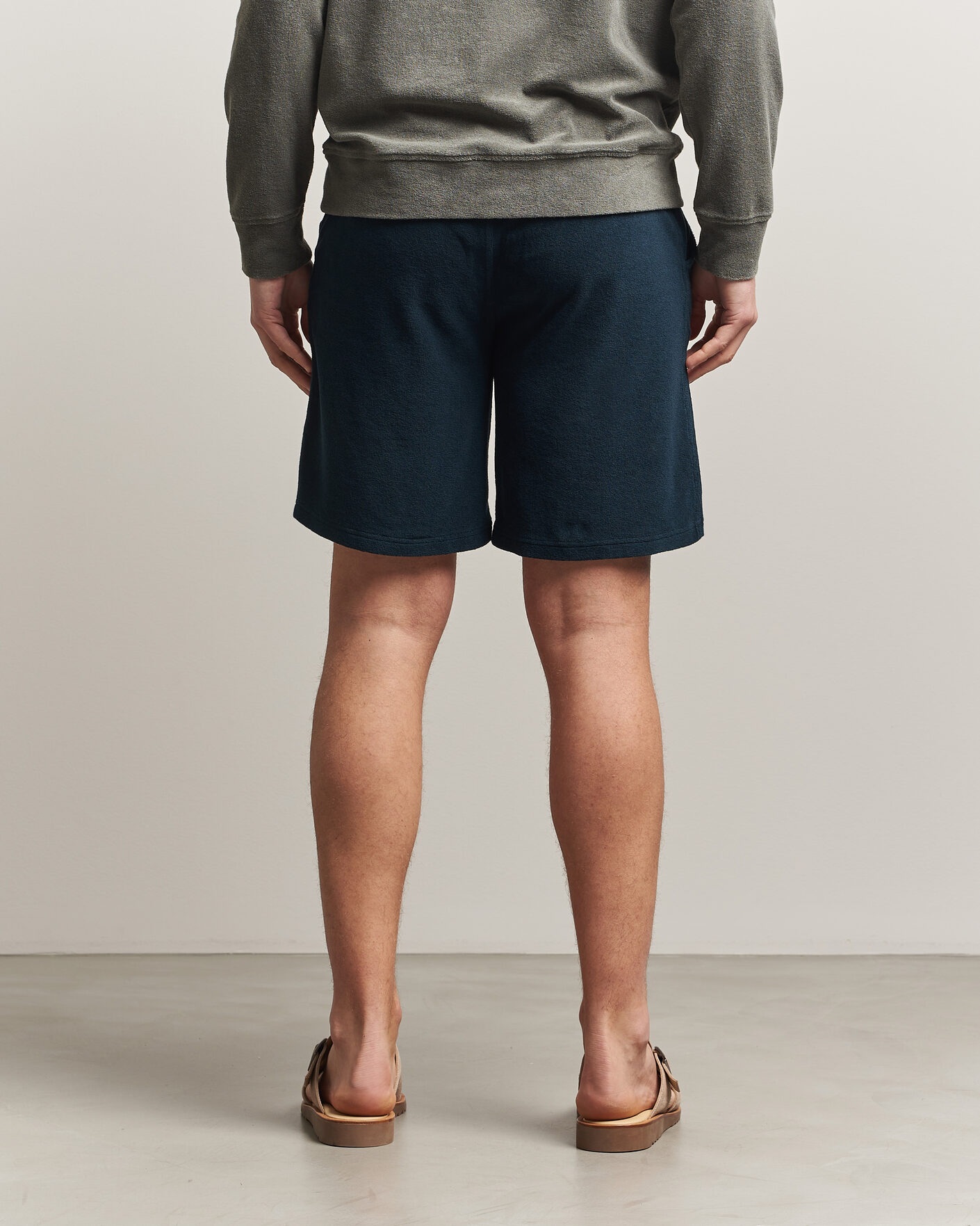 Men | Shorts | Altea | Terry Drawstring Shorts Navy