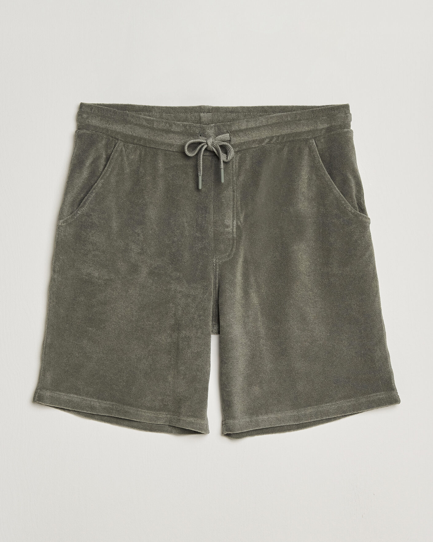 Men | Shorts | Altea | Terry Drawstring Shorts Olive