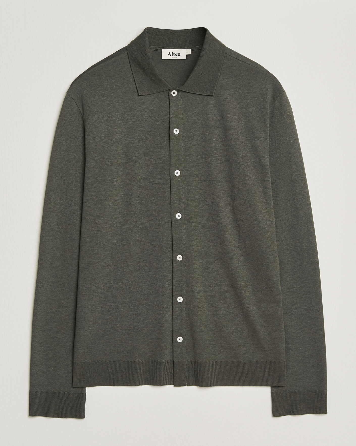Men | Shirts | Altea | Jersey Knit Shirt Olive