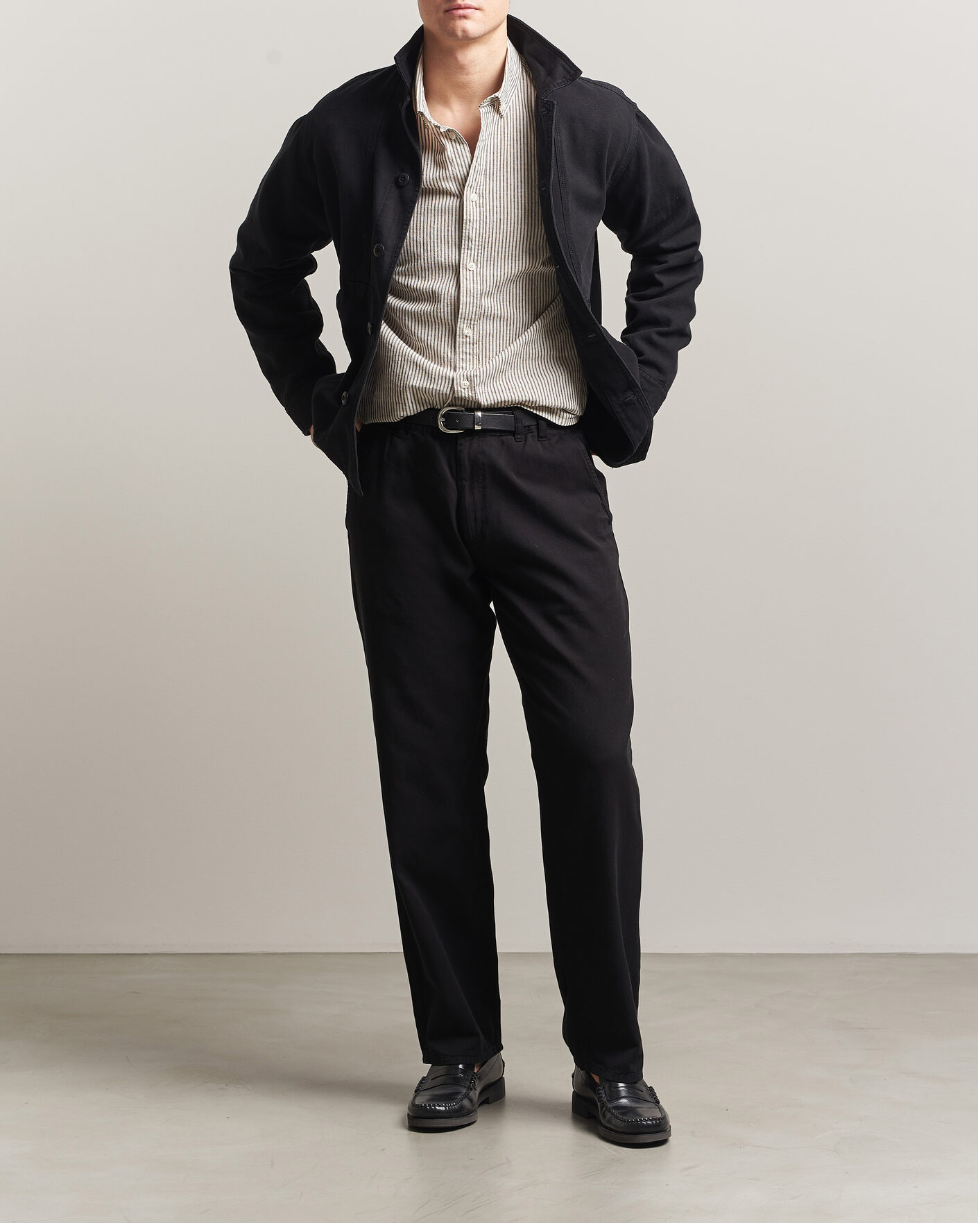 Men | Trousers | Forét | Clay Light Pants Black
