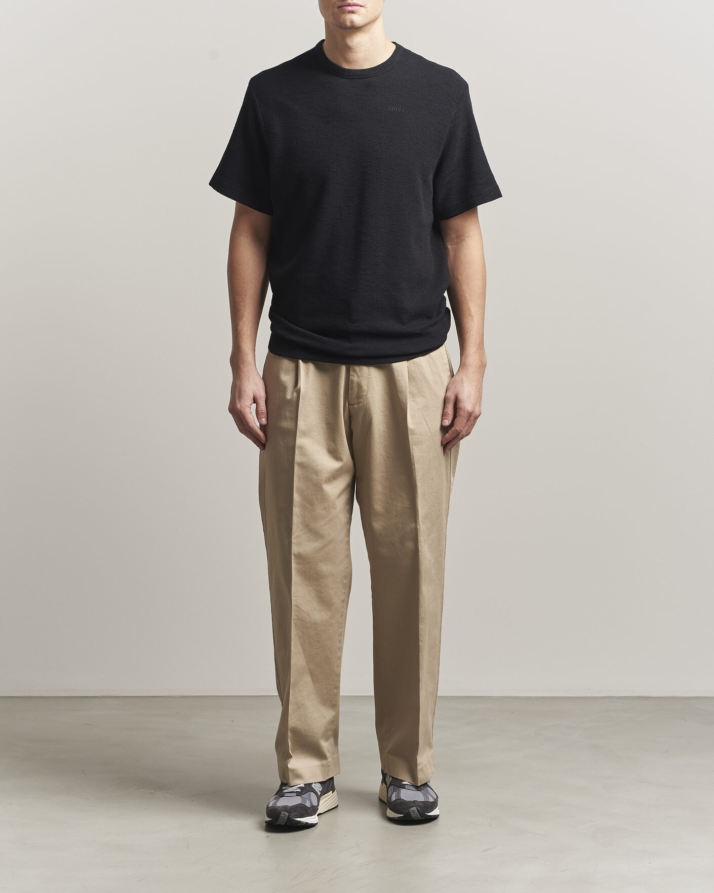 Men | T-Shirts | Forét | Fir Structured T-Shirt Black
