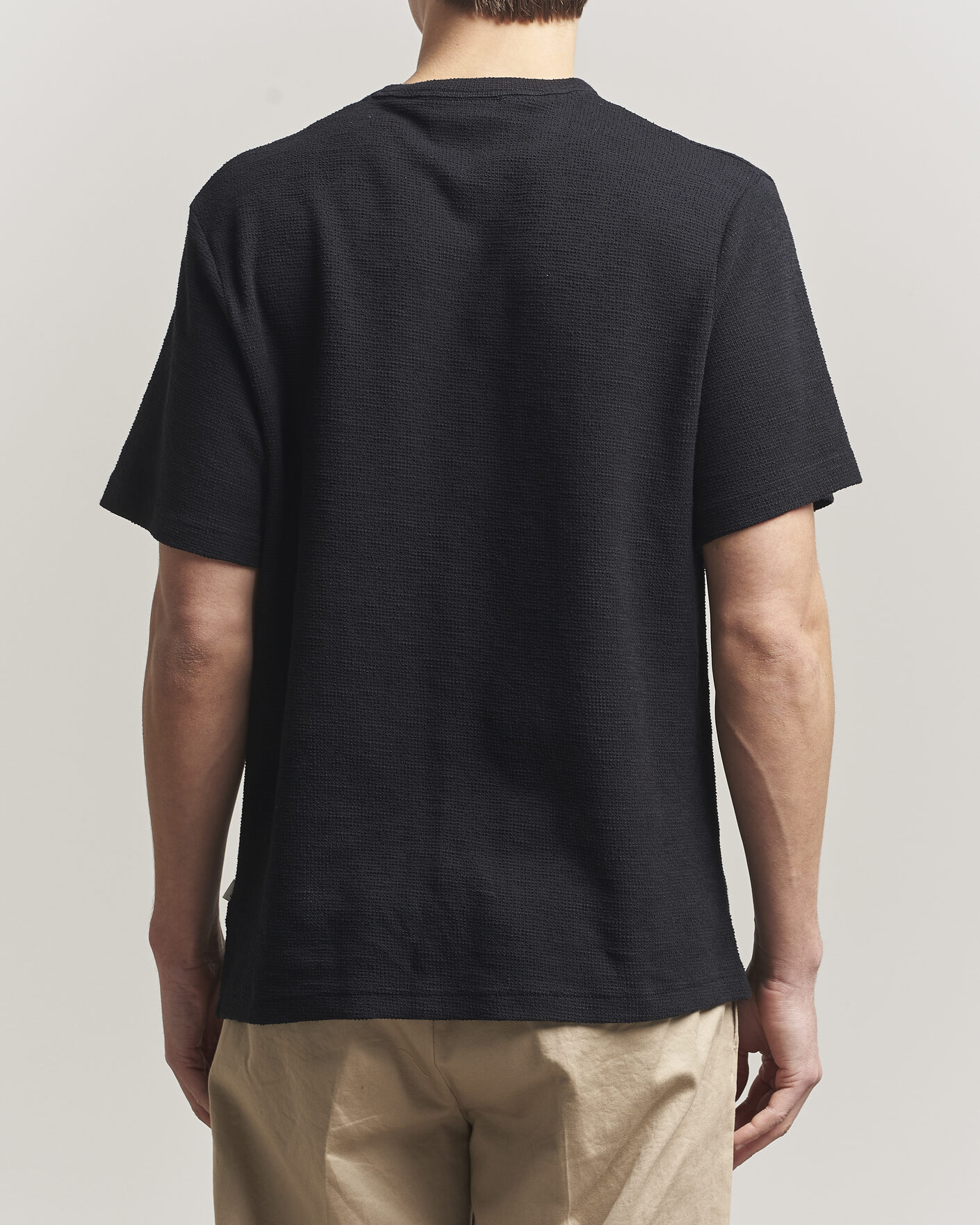 Men | T-Shirts | Forét | Fir Structured T-Shirt Black