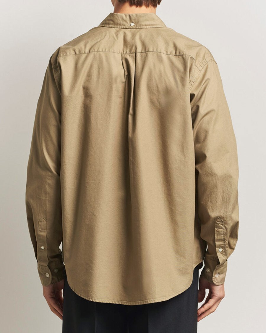 Men | Shirts | Forét | Flag Regular Fit Oxford Shirt Khaki