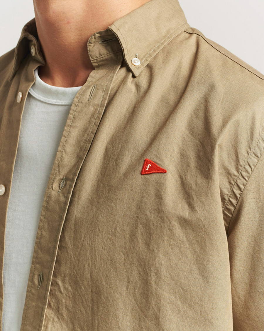 Men | Shirts | Forét | Flag Regular Fit Oxford Shirt Khaki