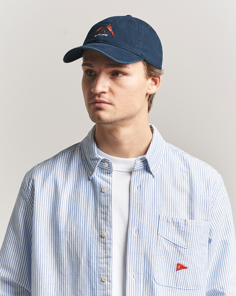 Men | Hats & Caps | Forét | Pennant Washed Cap Navy