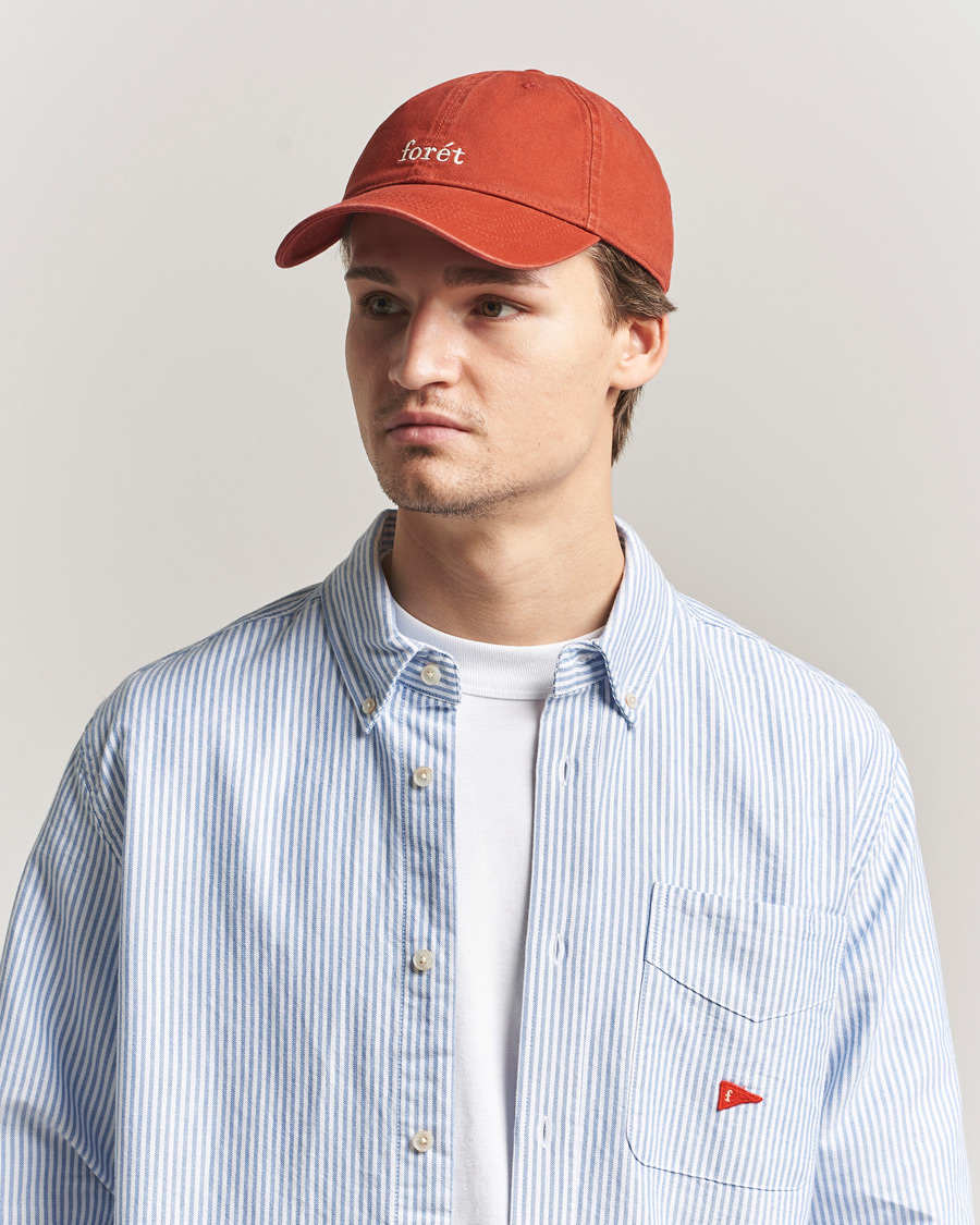 Men | Hats & Caps | Forét | Hawk Washed Cap Red