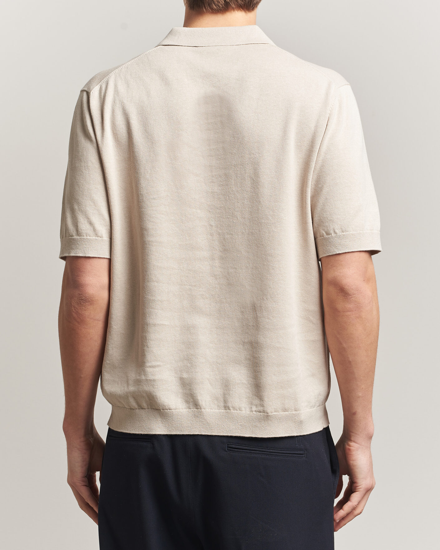 Men | Polo Shirts | Forét | Sea Cotton/Linen Polo Oatmeal