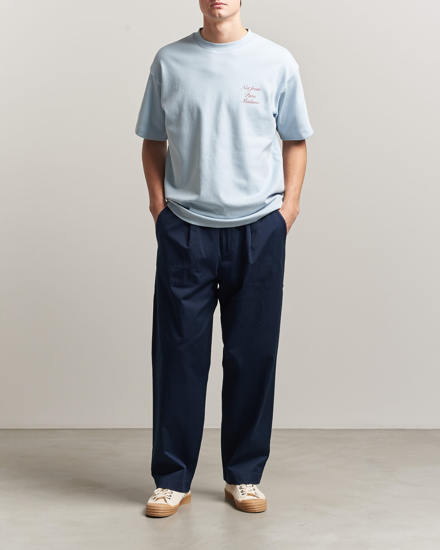 Men | Trousers | Forét | Writer Relaxed Fit Pants Navy