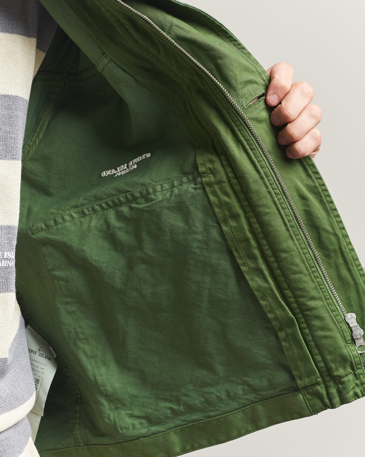 Men | Coats & Jackets | Stone Island | Marina Panama Weave Coach Jacket Quartz Green