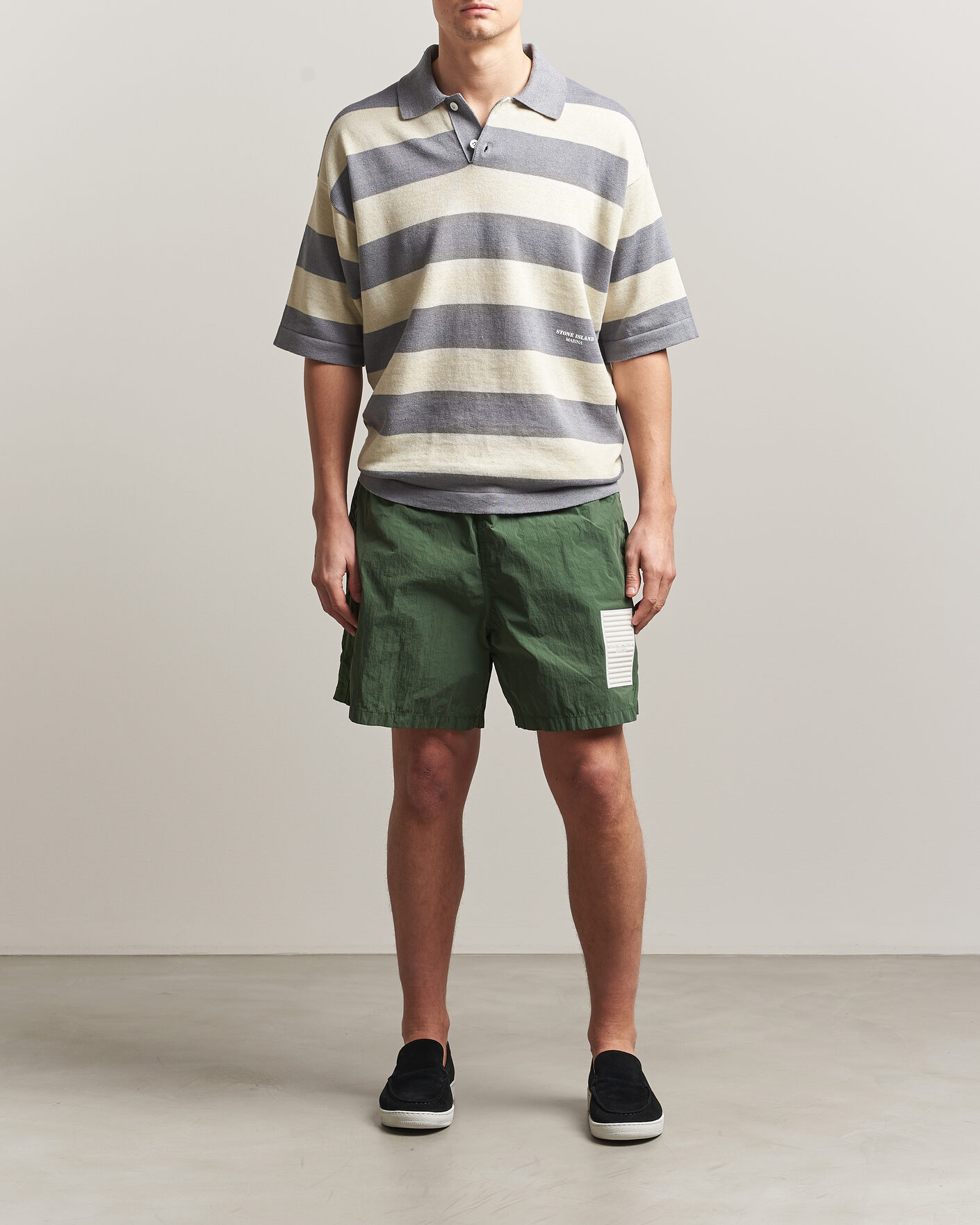 Men | Swimwear | Stone Island | Marina Micro Brushed Nylon-TC Swimshorts Quartz Green