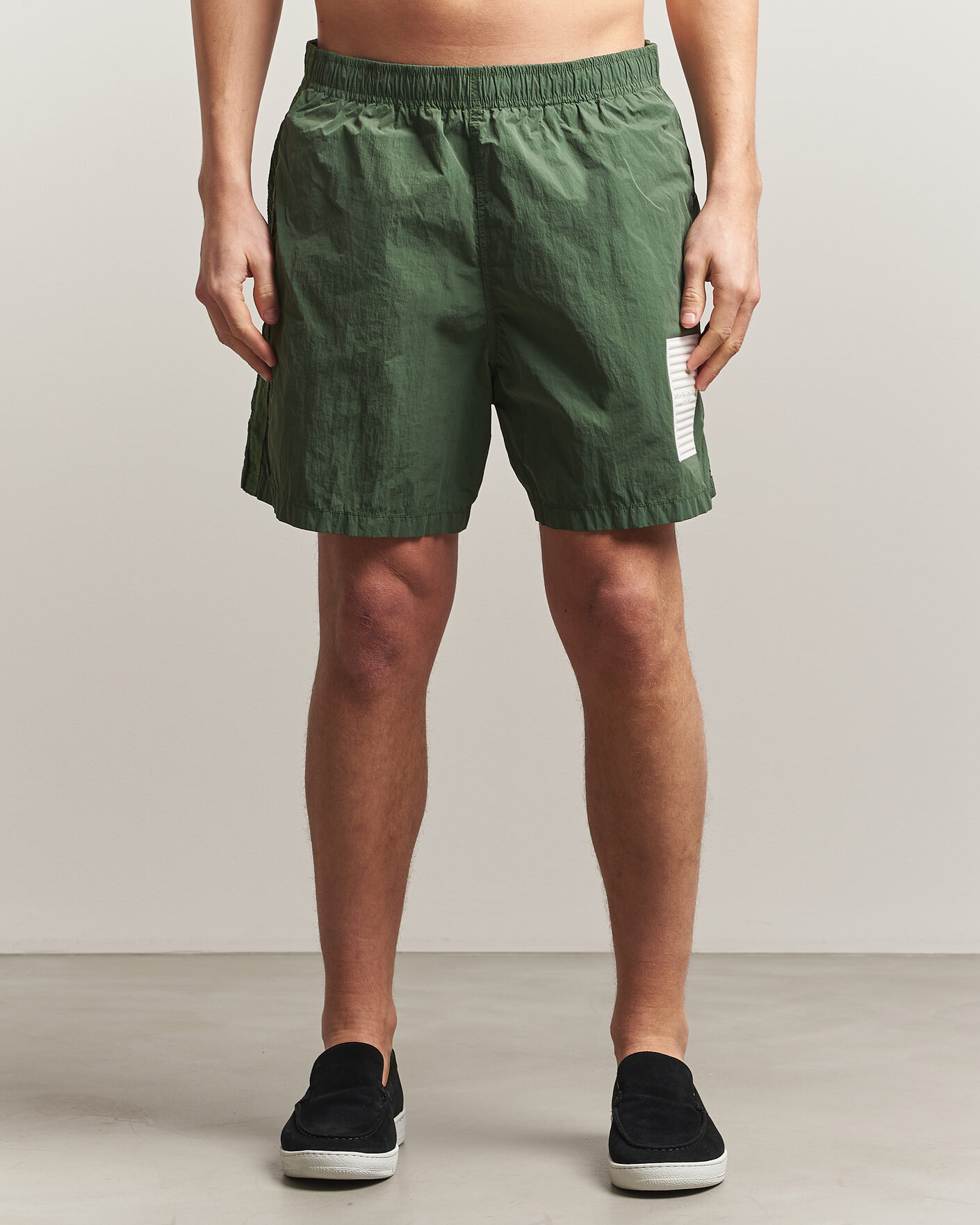 Men | Swimwear | Stone Island | Marina Micro Brushed Nylon-TC Swimshorts Quartz Green