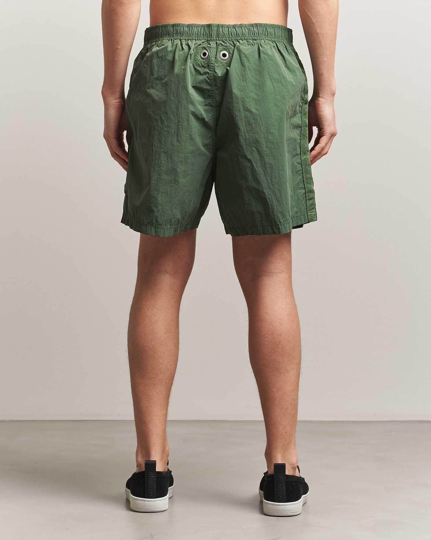Men | Swimwear | Stone Island | Marina Micro Brushed Nylon-TC Swimshorts Quartz Green