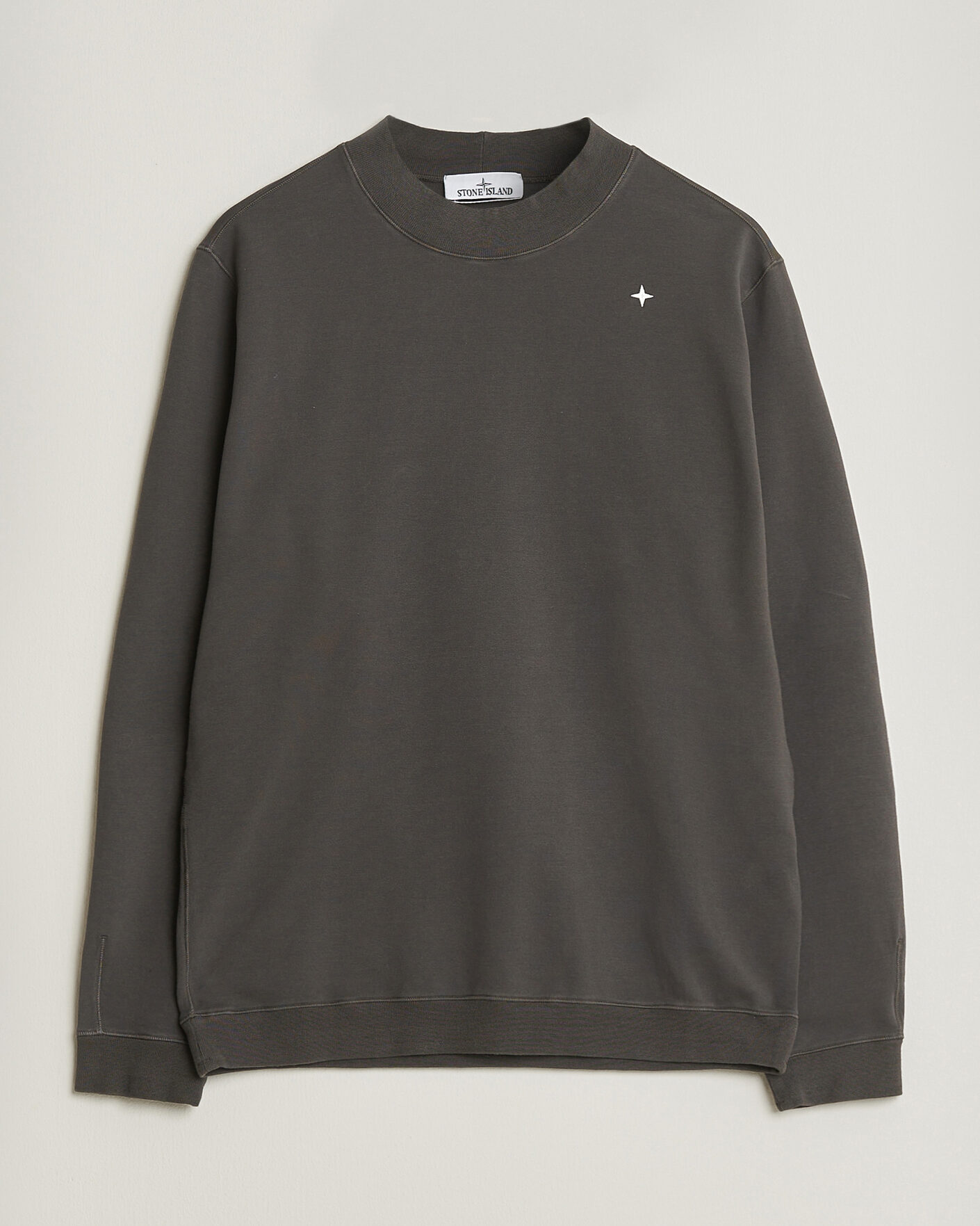 Men | Sweaters & Knitwear | Stone Island | Stellina Cotton Sweatshirt Charcoal