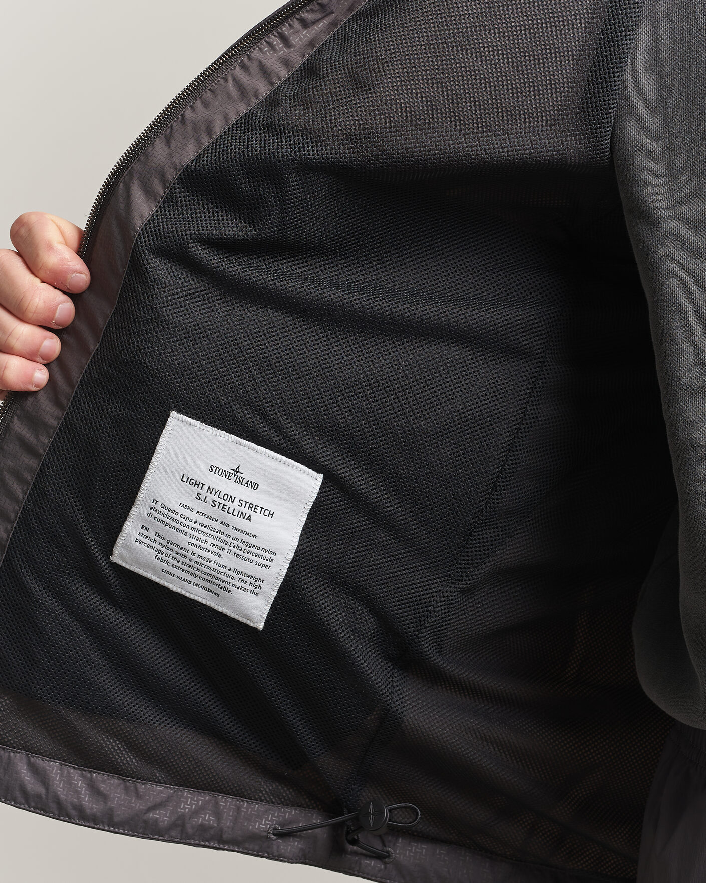 Men | Coats & Jackets | Stone Island | Stellina Nylon Stretch Field Jacket Charcoal