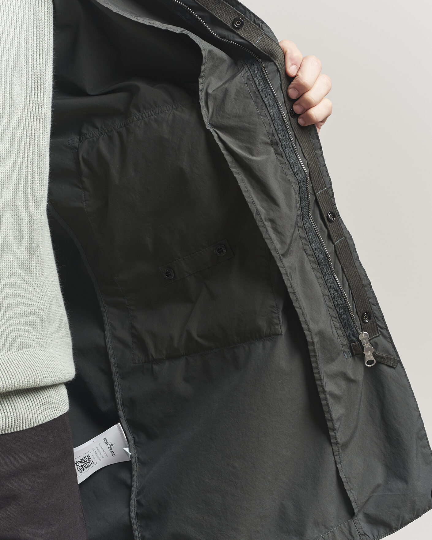 Men | Coats & Jackets | Stone Island | Light Compact Car Coat Charcoal
