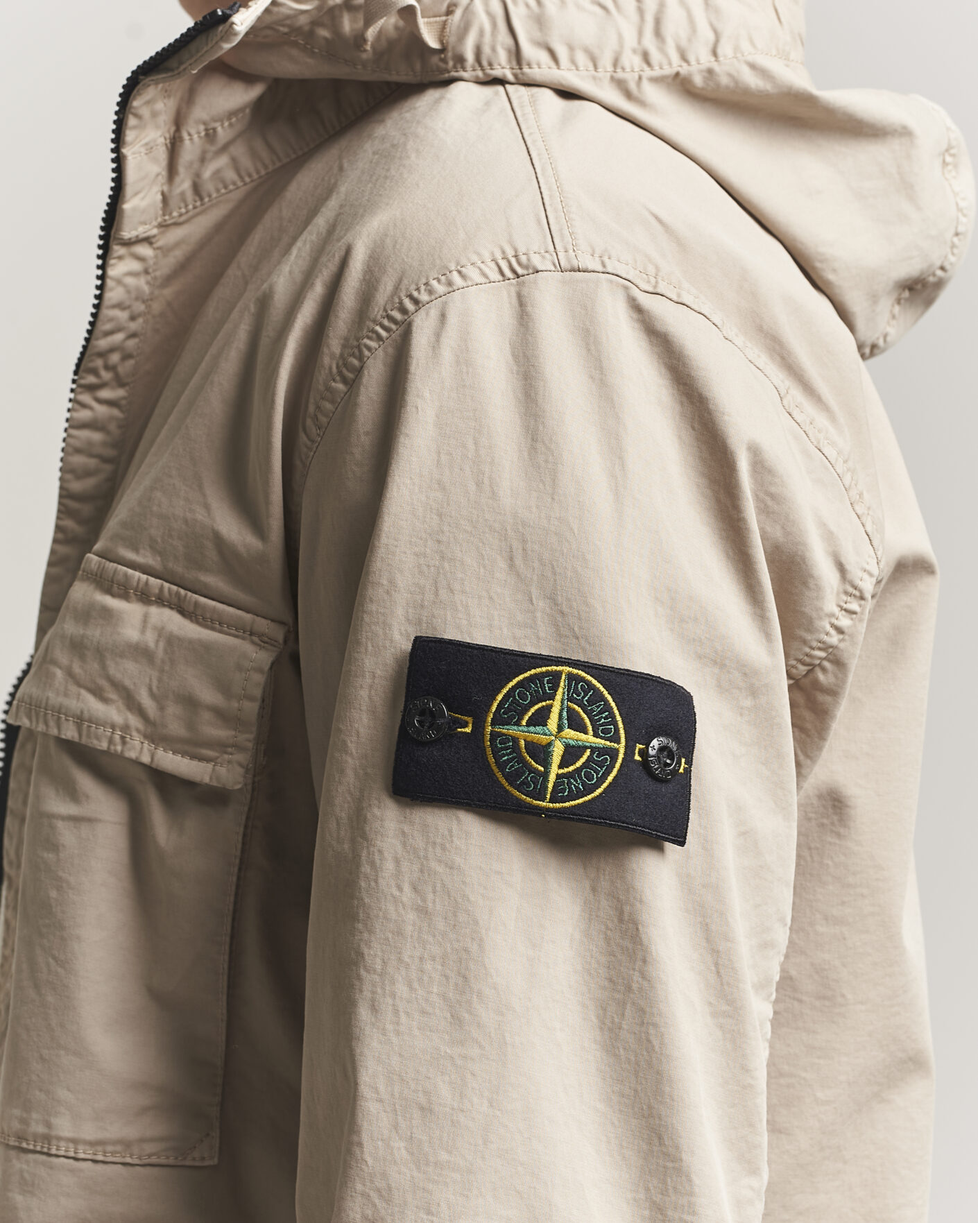 Men | Coats & Jackets | Stone Island | Stretch Cotton Twill Hood Jacket Desert