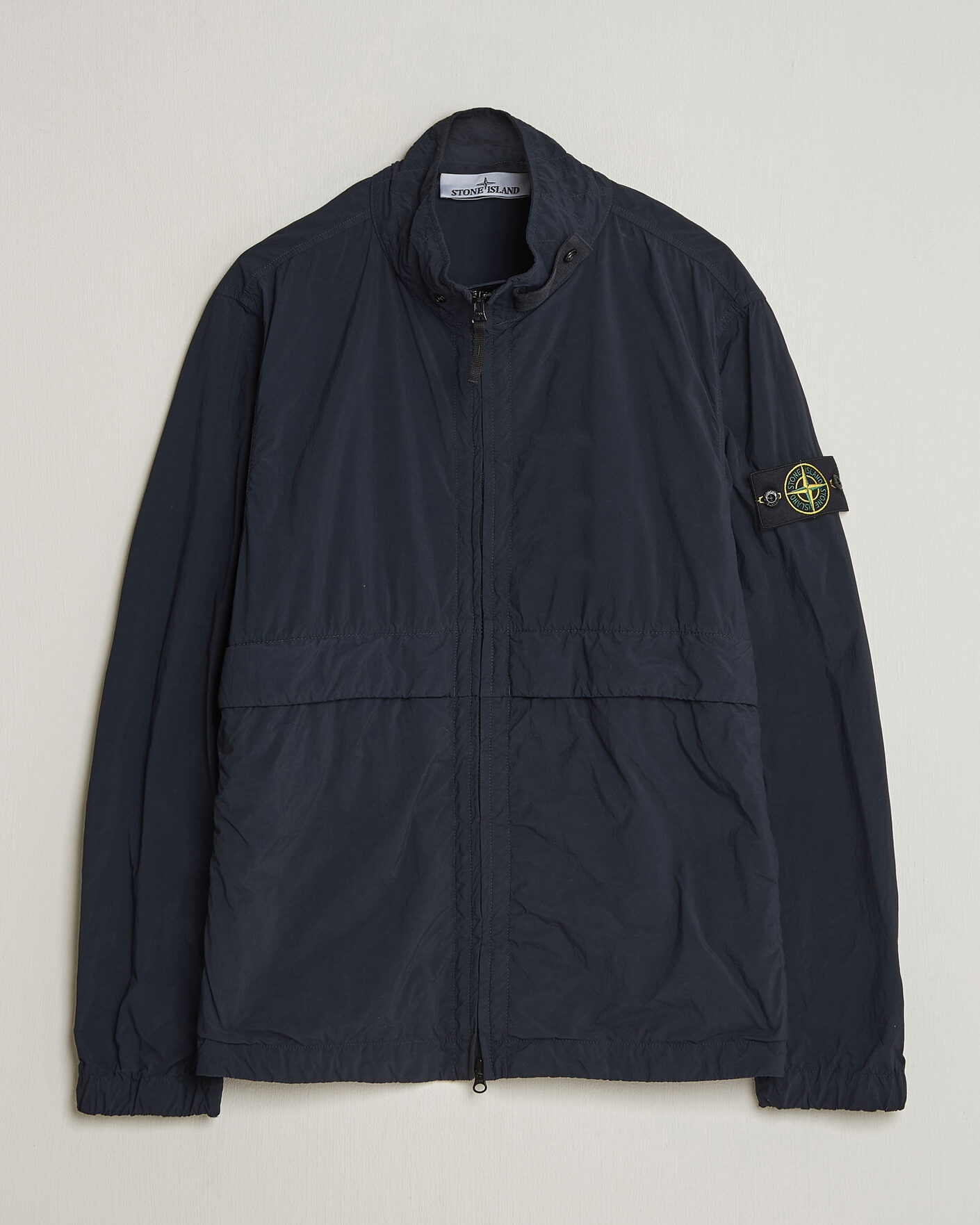 Stone Island Nylon Smerigliato-TC Stand Collar Jacket Navy at