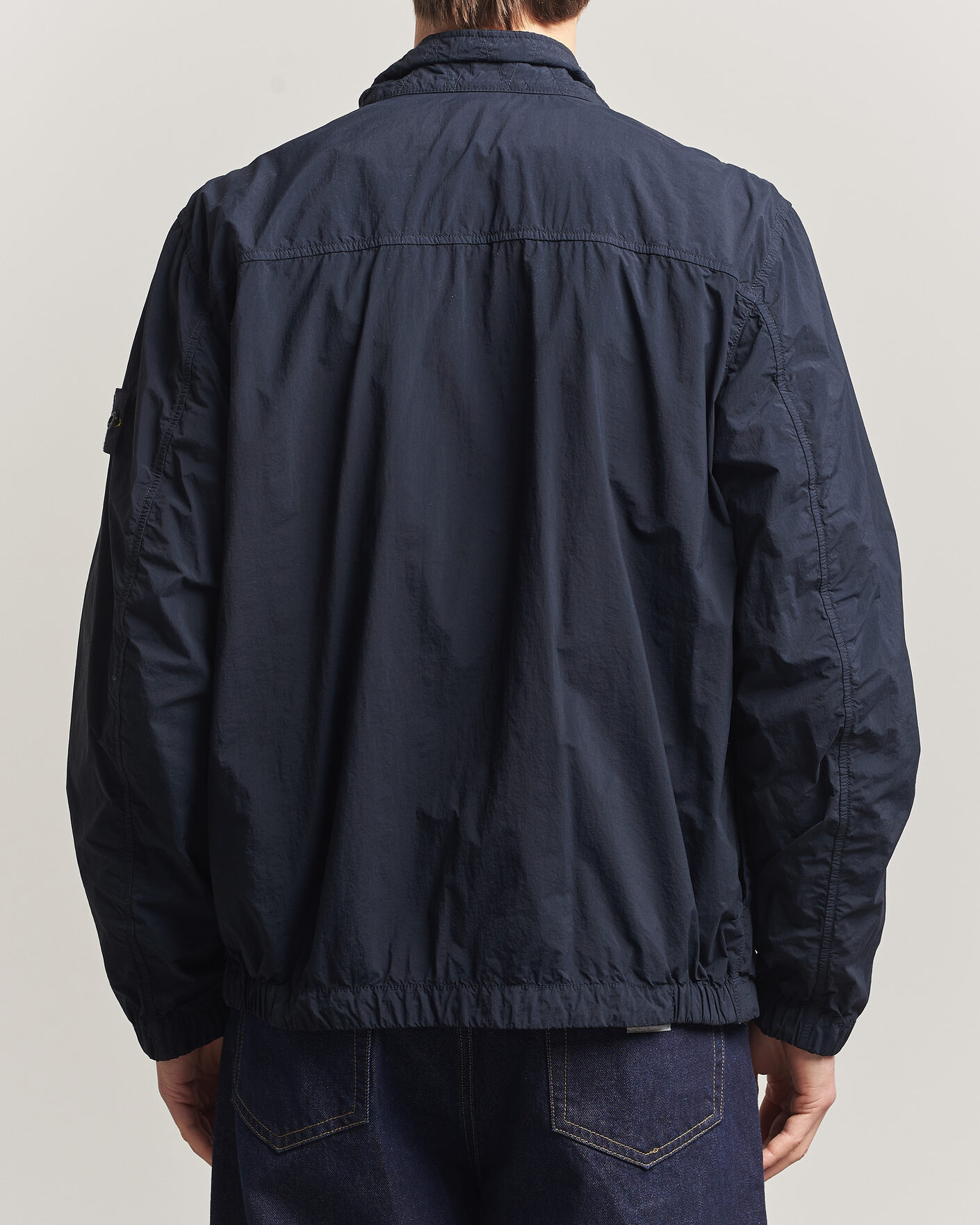 Stone Island Nylon Smerigliato-TC Stand Collar Jacket Navy at
