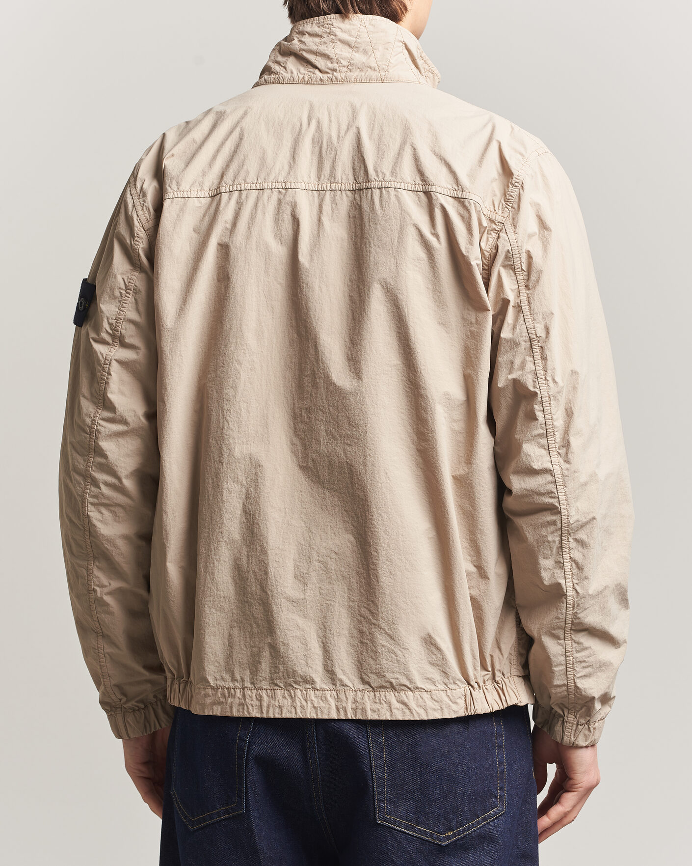 Standcollar Nylon Jacket ベージュ 36 Mens Stand Collar Work Jacket Lightweight Casual Multi Pockets