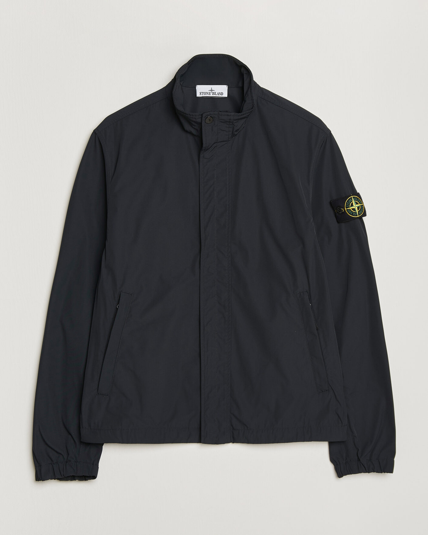 Stone Island Micro Twill Stand Collar Jacket Black at CareOfCarl.com