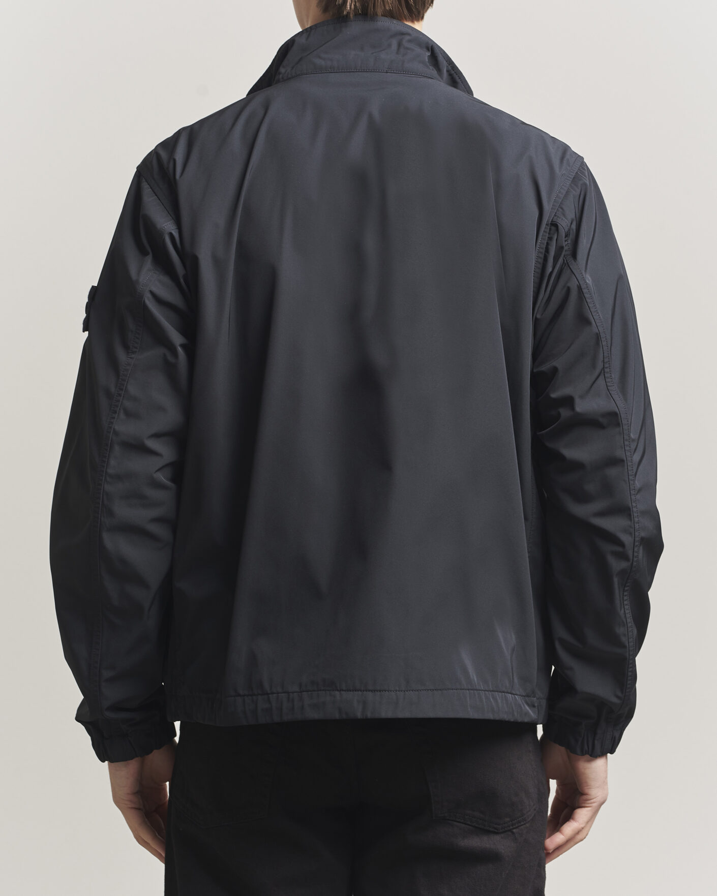 Stone Island Micro Twill Stand Collar Jacket Black at CareOfCarl.com