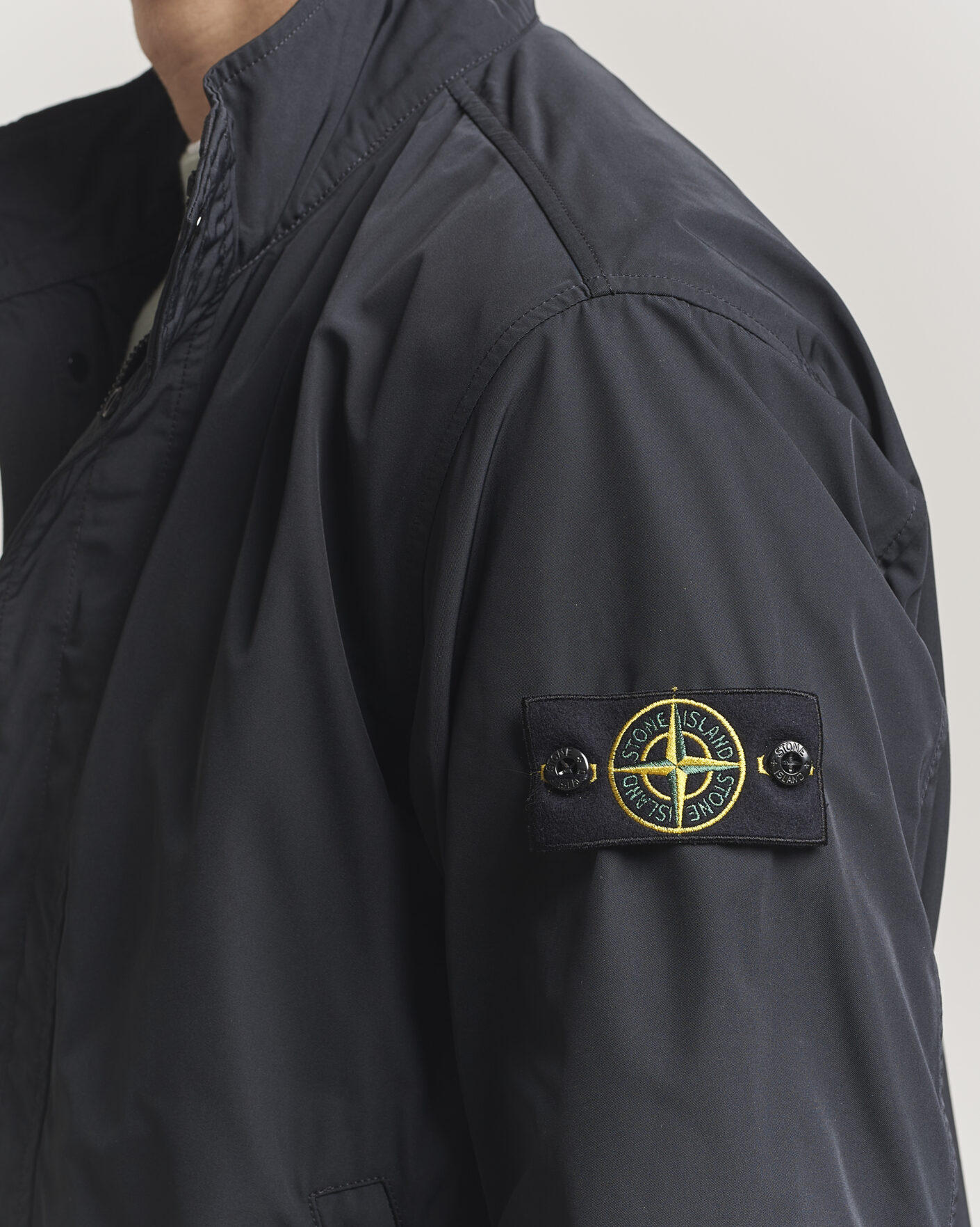 Men | Coats & Jackets | Stone Island | Micro Twill Stand Collar Jacket Black