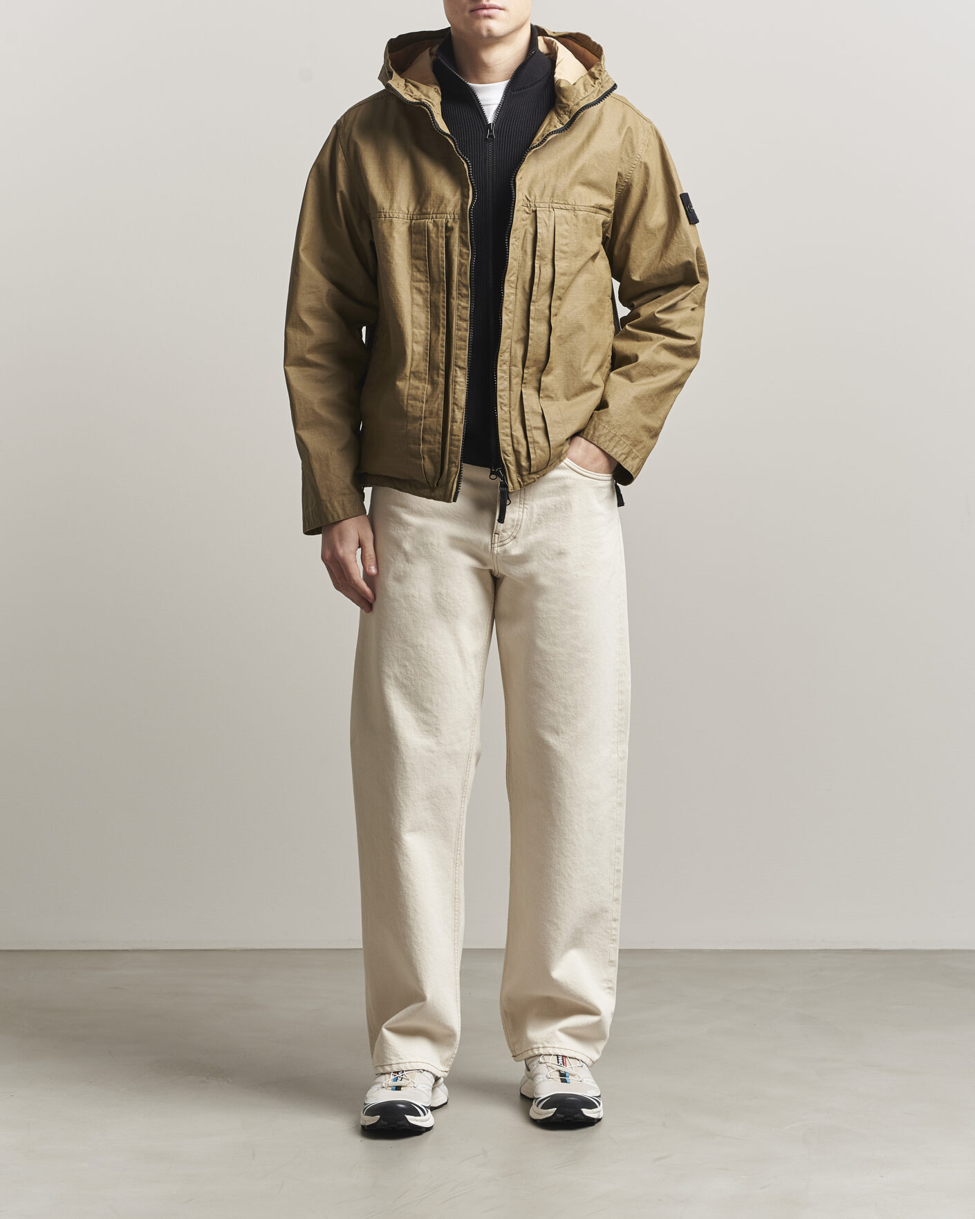 Stone Island Double Coated Cotton Ripstop Jacket Military Stone Island Double Coated Cotton Ripstop Jacket Military