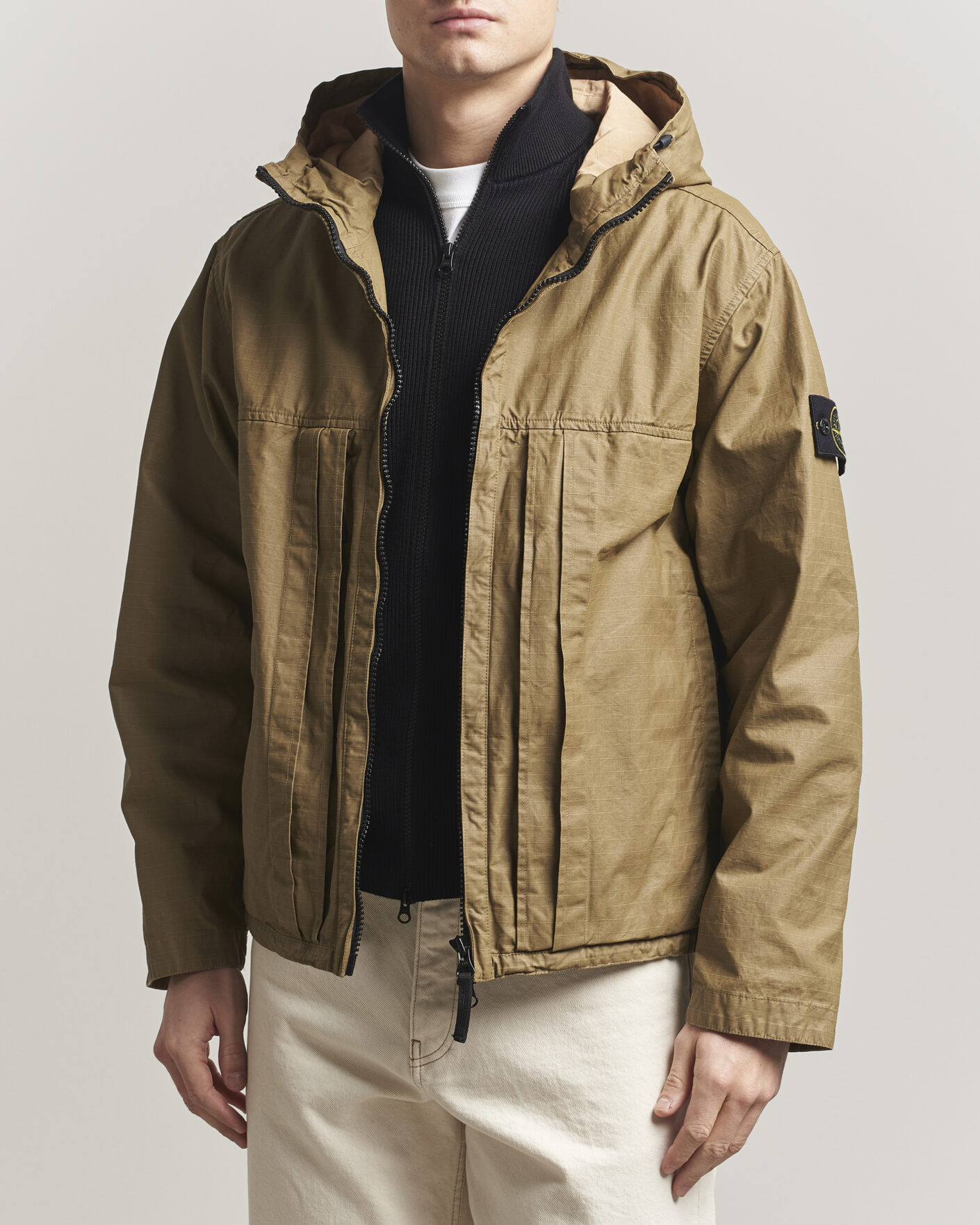 Stone Island Double Coated Cotton Ripstop Jacket Military Stone Island Double Coated Cotton Ripstop Jacket Military