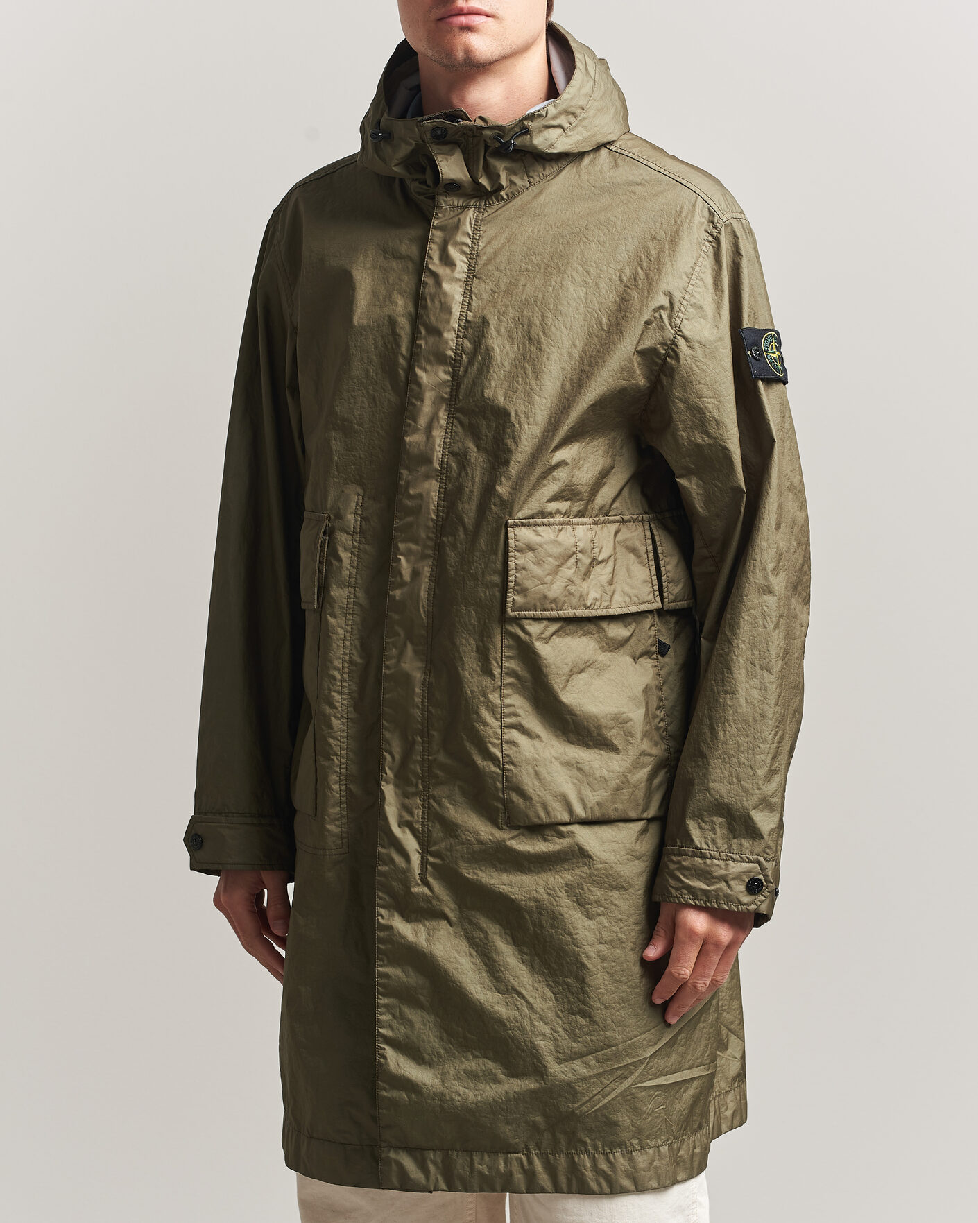 Men | Coats & Jackets | Stone Island | Membrana 3L Hooded Parka Military Green