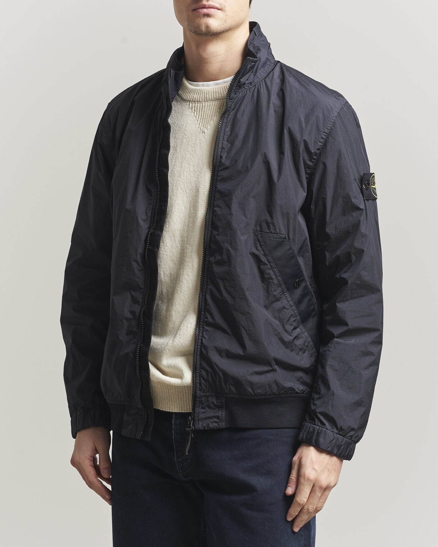 Men | Coats & Jackets | Stone Island | Crinkle Reps Short Jacket Navy