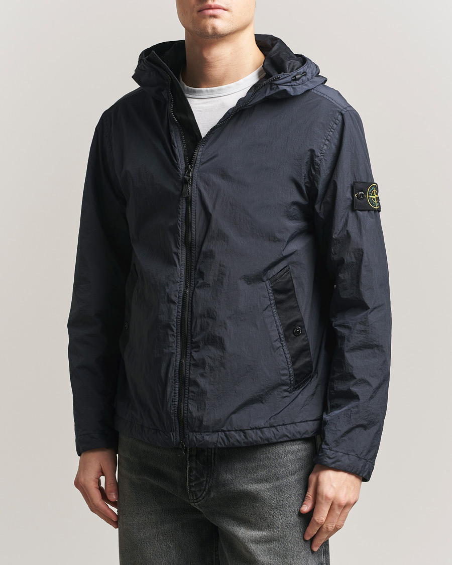 Men | Coats & Jackets | Stone Island | Crinkle Reps Padded Hood Jacket Navy