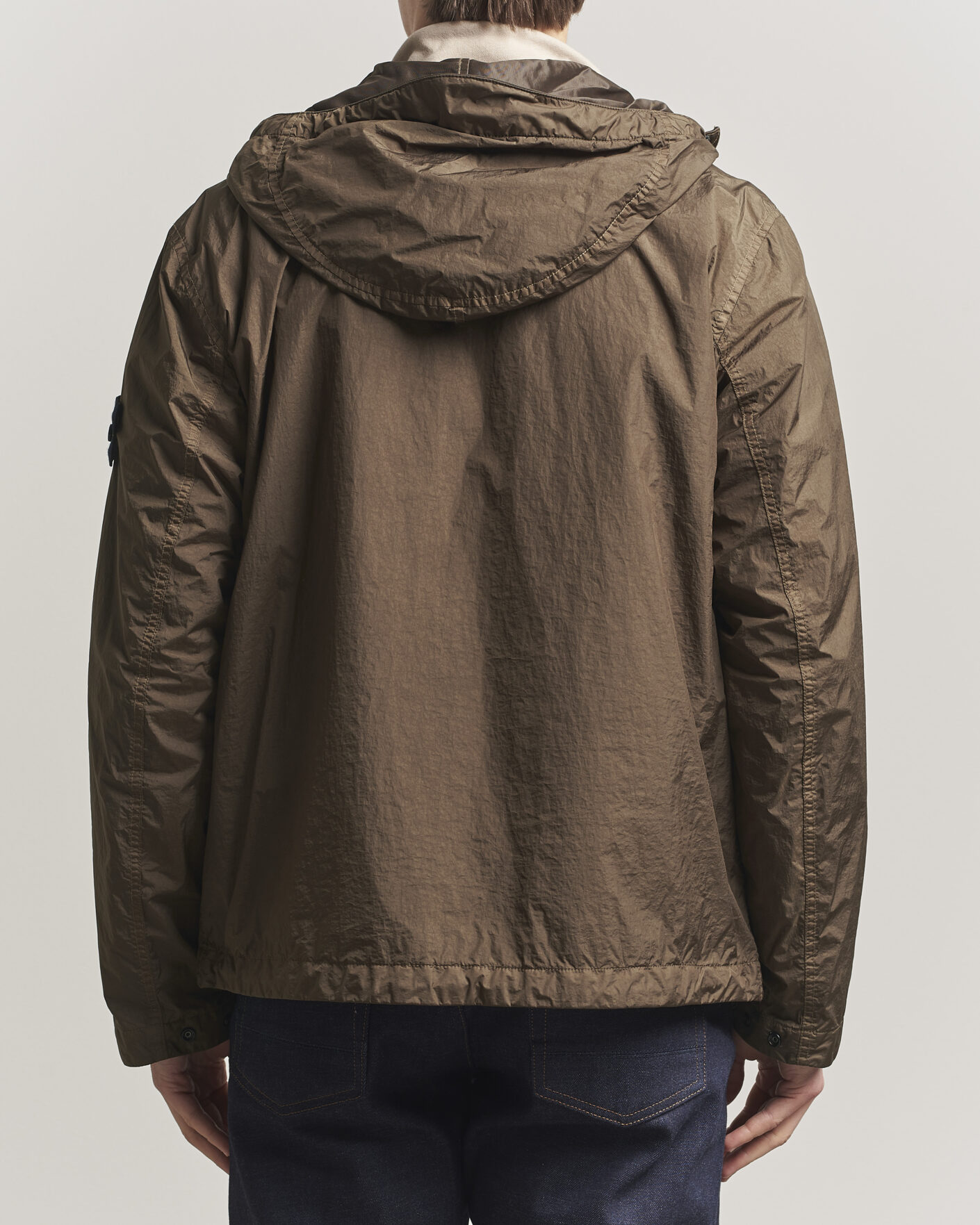 Men | Coats & Jackets | Stone Island | Crinkle Reps Padded Hood Jacket Umber