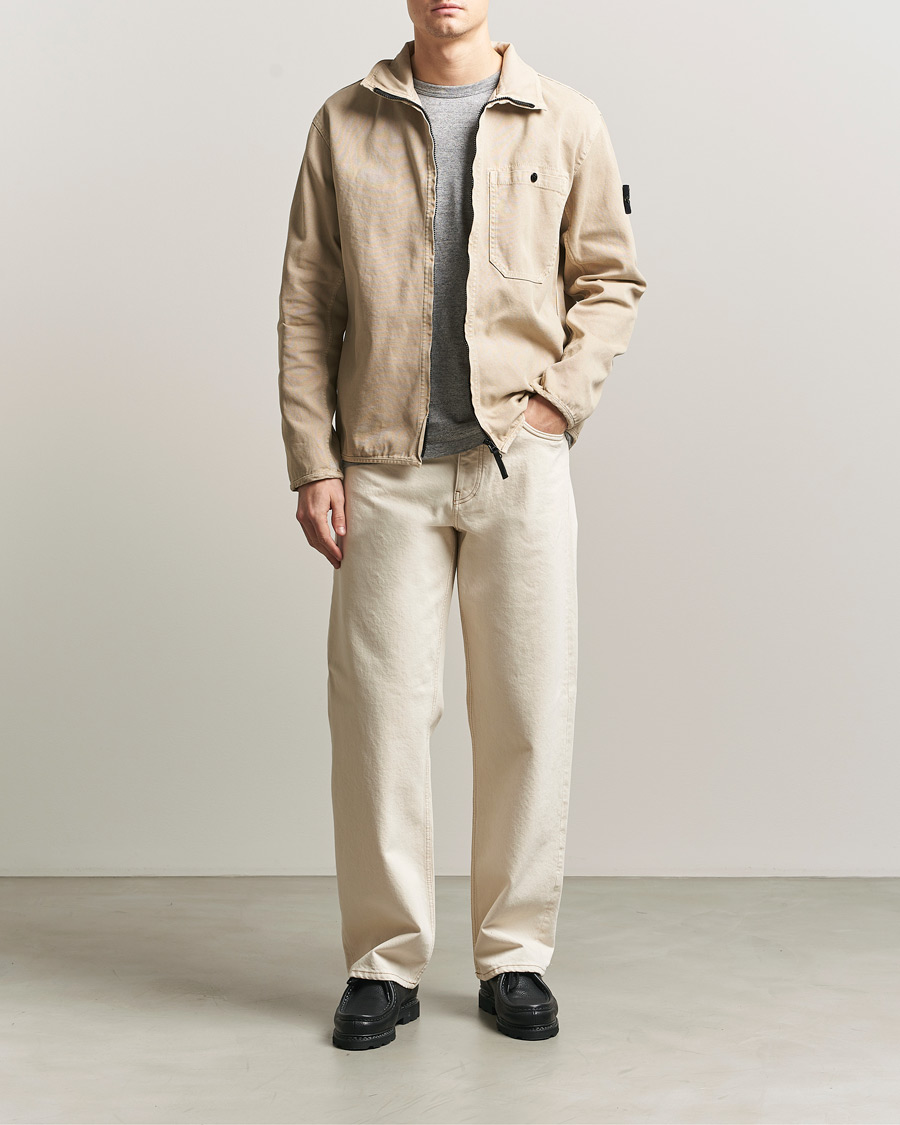 Men | Coats & Jackets | Stone Island | Organic Panama Cotton Shirt Jacket Desert