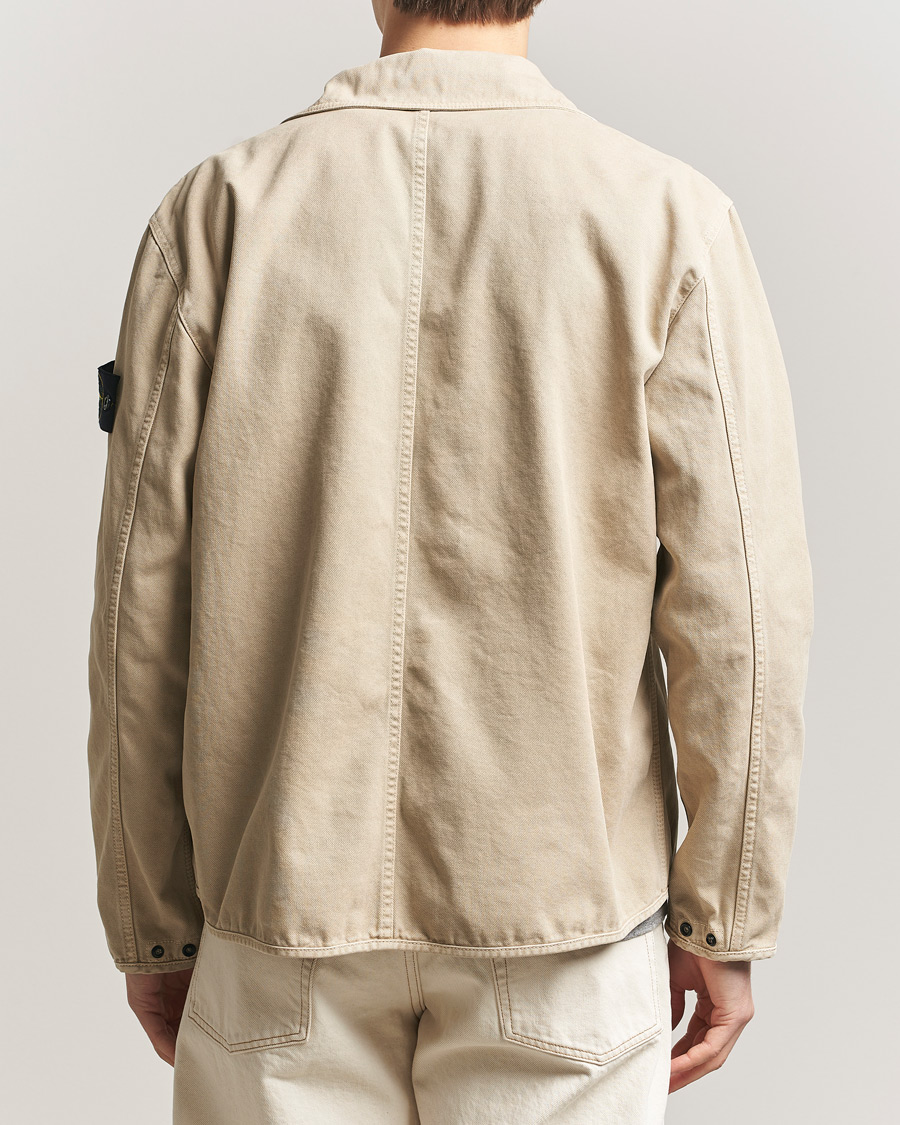 Men | Coats & Jackets | Stone Island | Organic Panama Cotton Shirt Jacket Desert