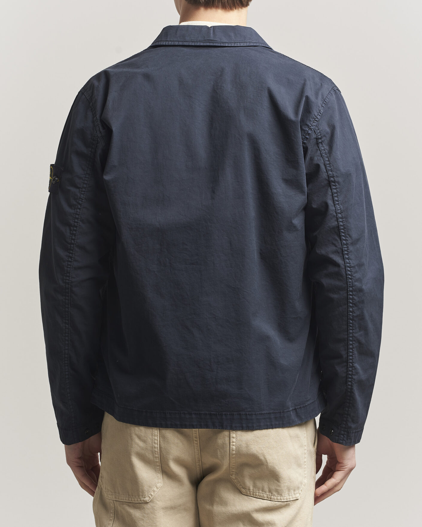 Men | Coats & Jackets | Stone Island | Organic Cotton Twill Overshirt Navy