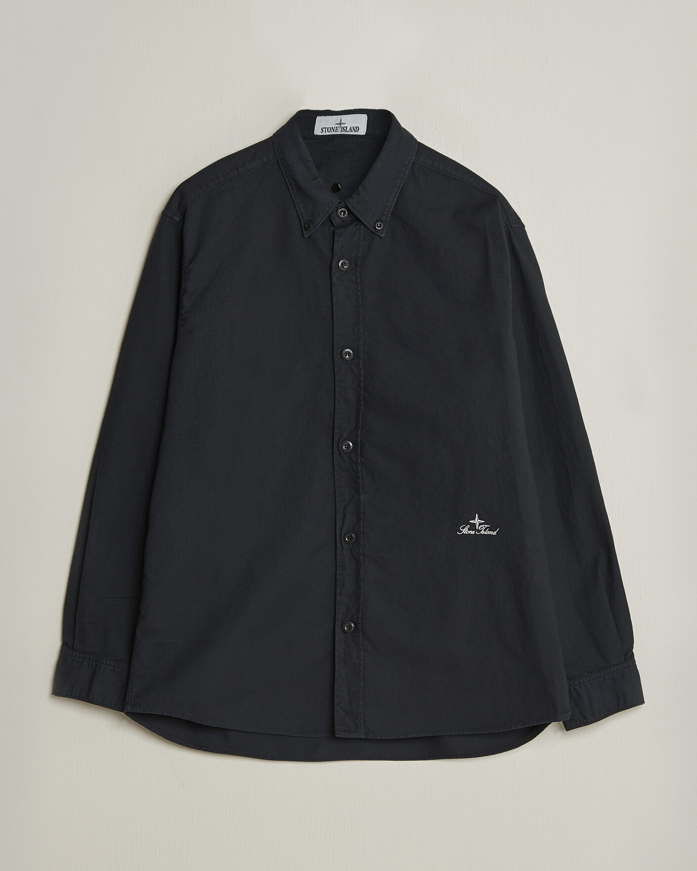 Men | Shirts | Stone Island | Organic Cotton Oxford Shirt Navy