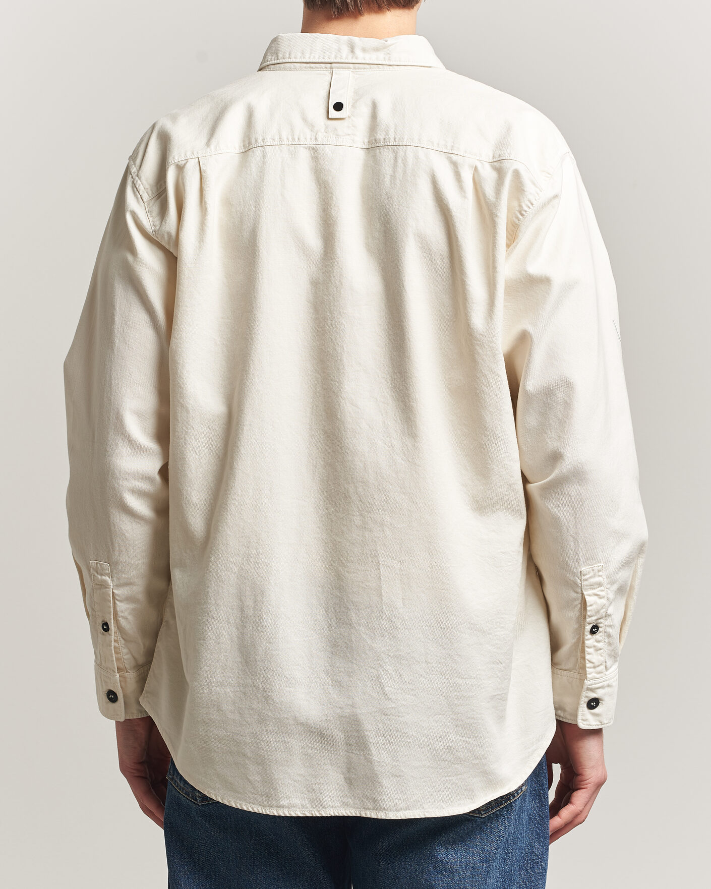 Stone Island Organic Cotton Oxford Shirt Ivory at CareOfCarl.com