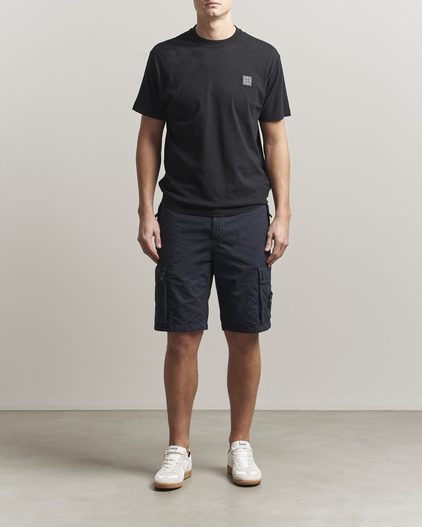 Men | T-Shirts | Stone Island | Organic Cotton Fissato Effect T-Shirt Black