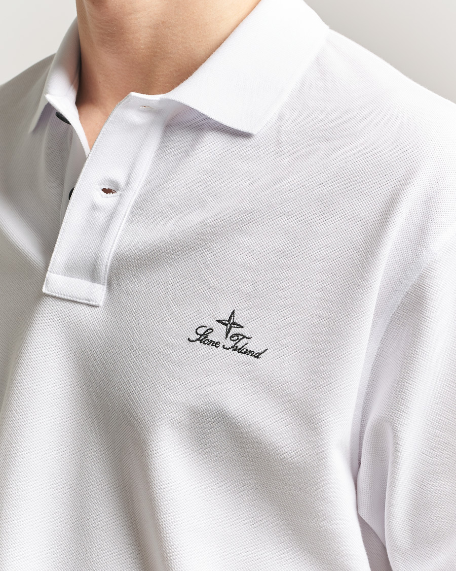 Men | Polo Shirts | Stone Island | Organic Cotton Pique White