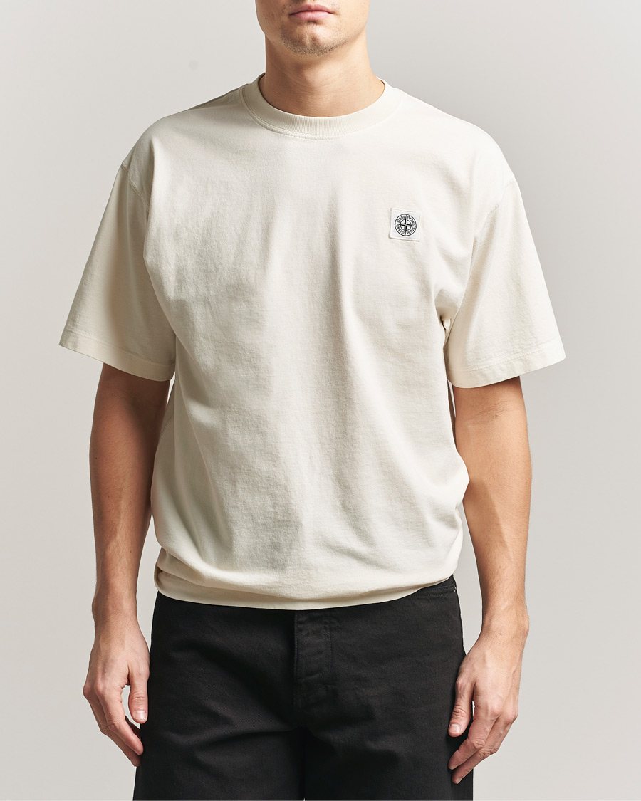Men | T-Shirts | Stone Island | Combed Organic Cotton T-Shirt Ivory