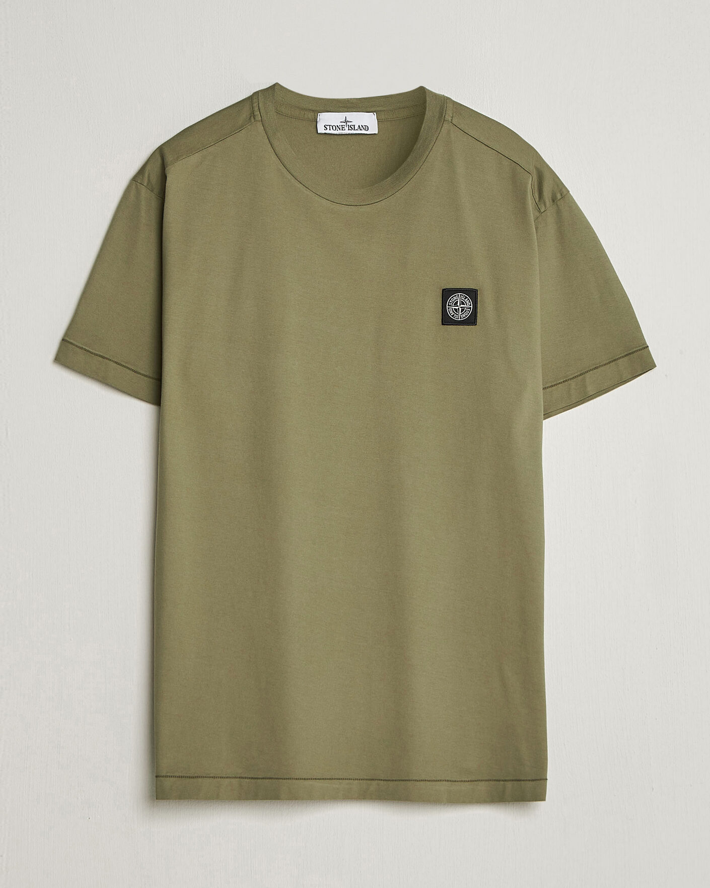 Stone Island Garment Dyed Cotton Jersey T-Shirt Military Green at