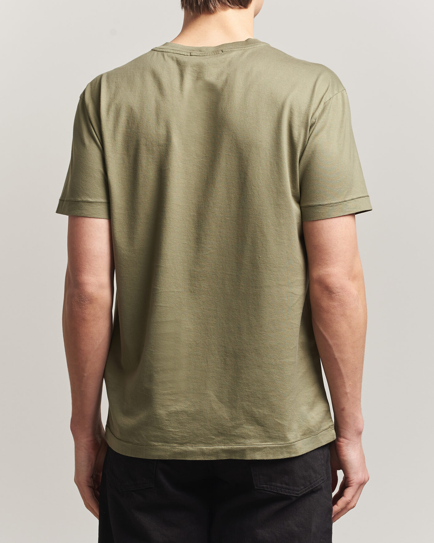 Stone Island Garment Dyed Cotton Jersey T-Shirt Military Green at
