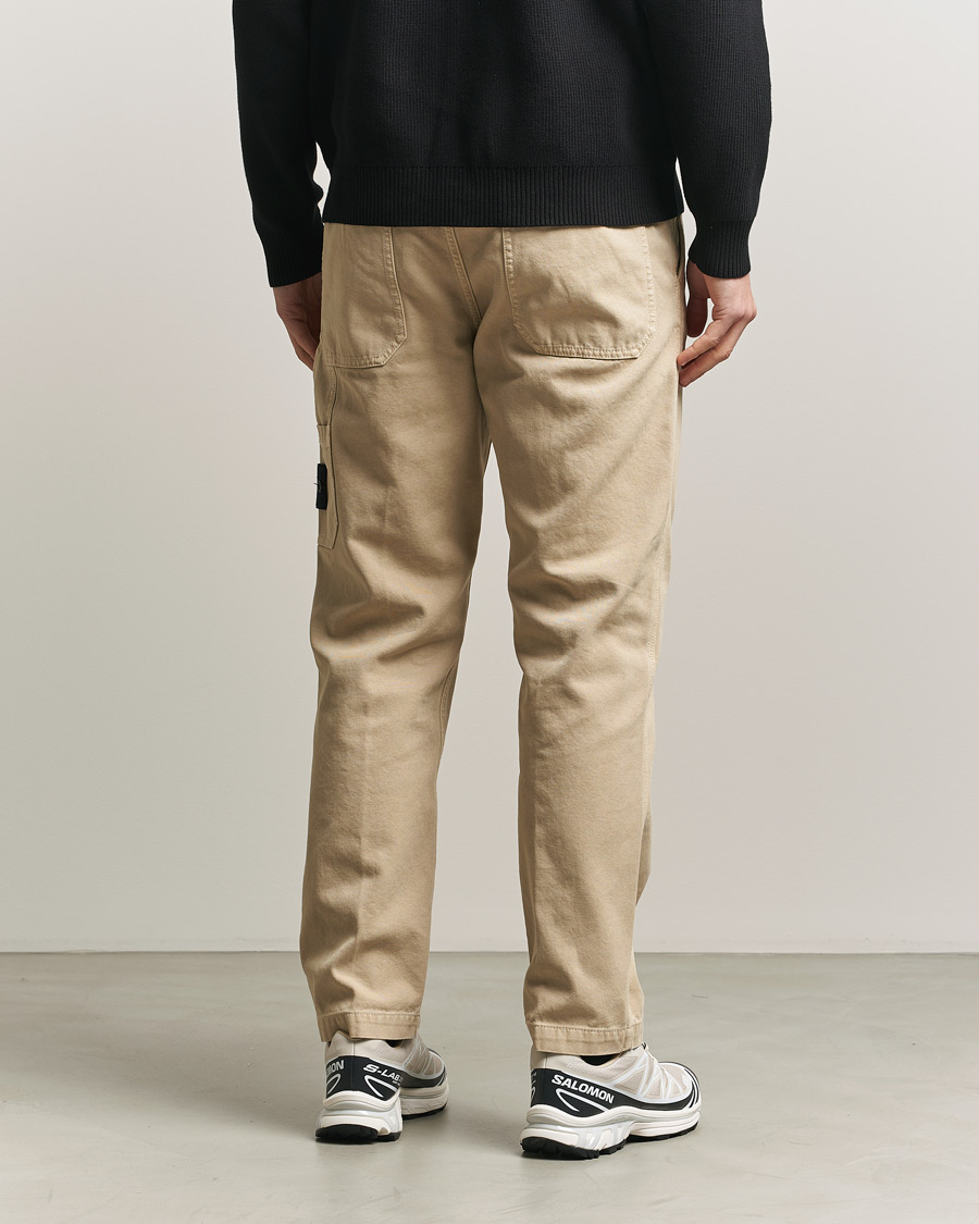 Stone Island Organic Panama Cotton Trousers Desert at CareOfCarl.com