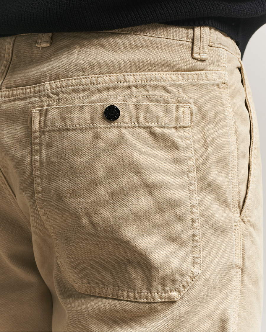 Stone Island Organic Panama Cotton Trousers Desert at CareOfCarl.com