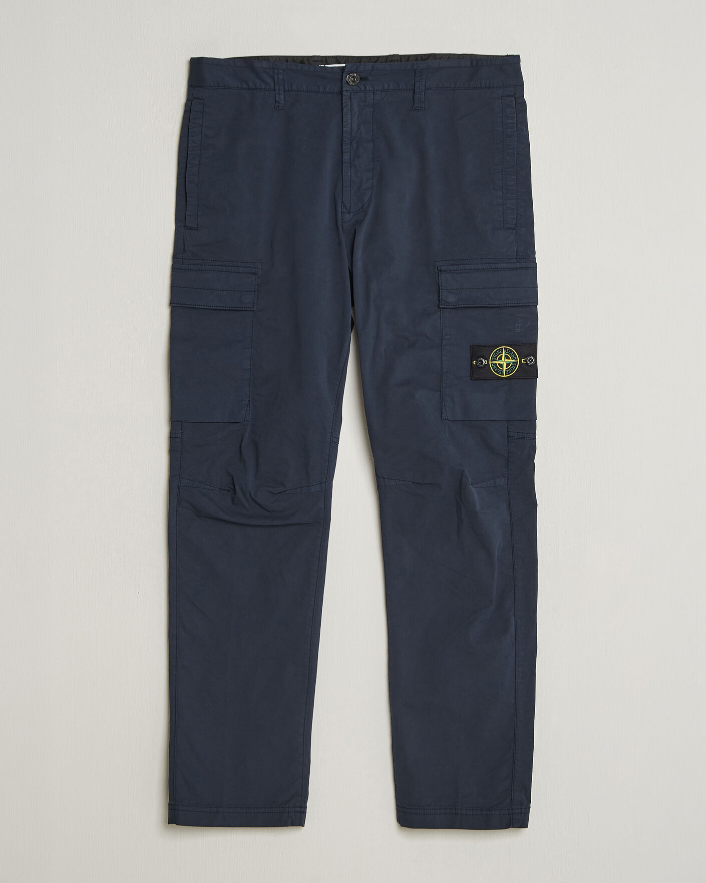 Men | Trousers | Stone Island | Stretch Cotton Twill Cargo Trousers Navy