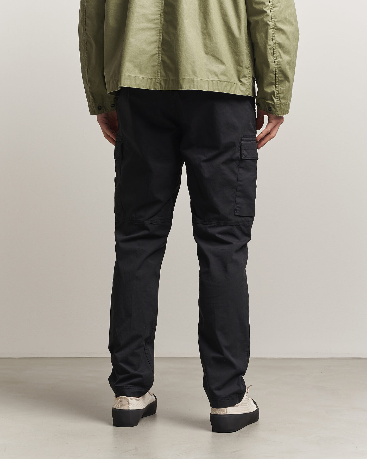 Men | Trousers | Stone Island | Stretch Cotton Twill Cargo Trousers Black