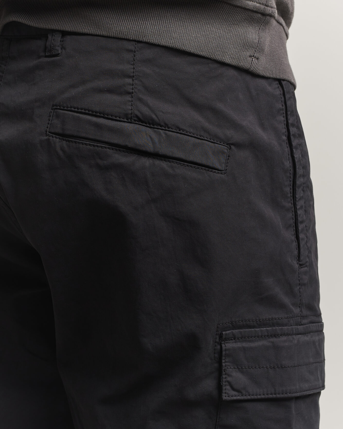 Men | Trousers | Stone Island | Stretch Cotton Twill Cargo Trousers Black
