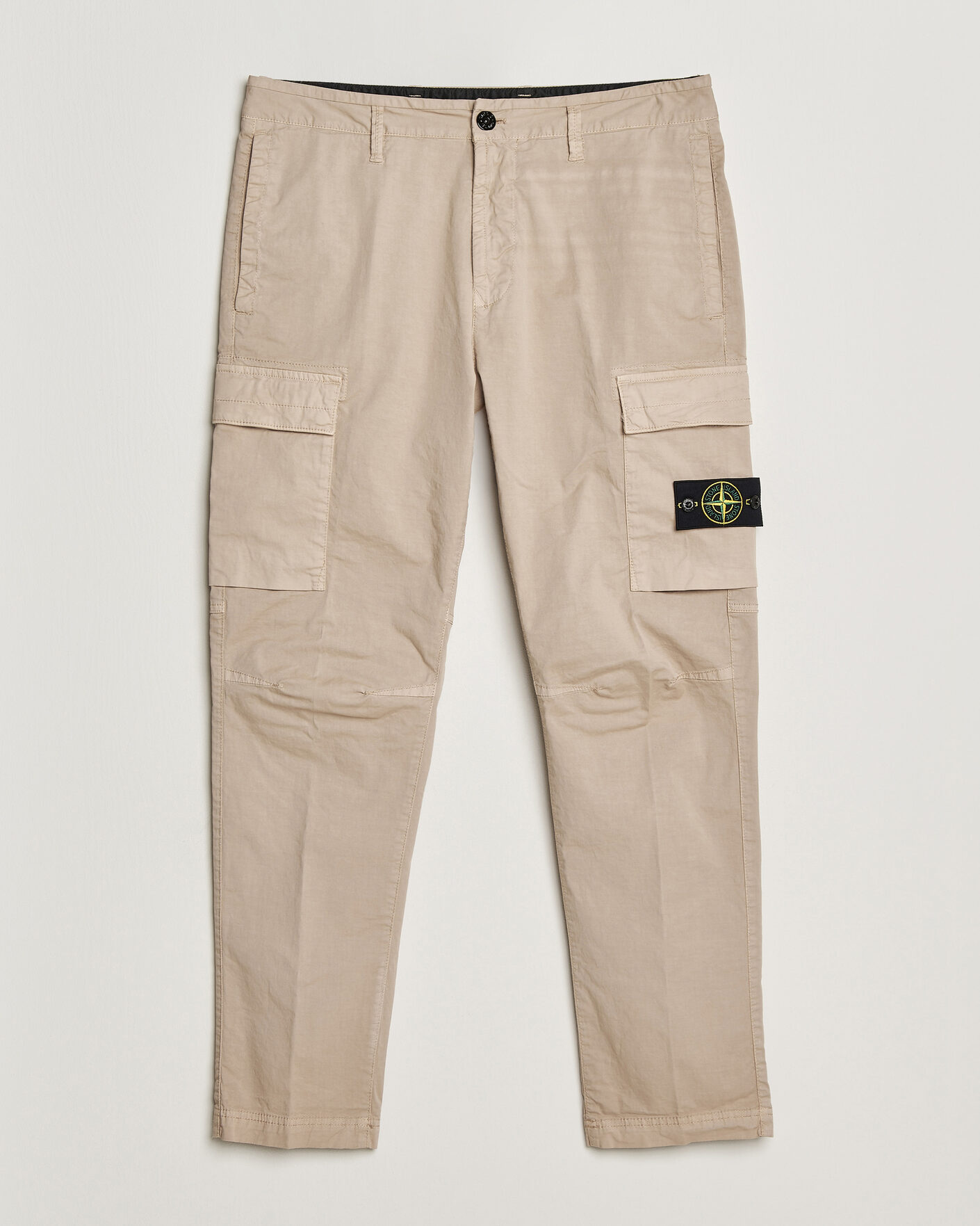 Stone Island Stretch Cotton Twill Cargo Trousers Desert at